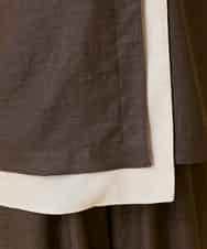 RBBGE11260 HIROKO BIS(ヒロコ ビス) 【先行予約】カラーブロックデザインブラウス ブラウン