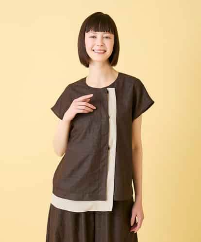 RBBGE11260 HIROKO BIS 【先行予約】カラーブロックデザインブラウス