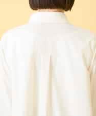 RBBGE21360 HIROKO BIS(ヒロコ ビス) 【先行予約】フラワー刺繍コットンロングシャツ ホワイト