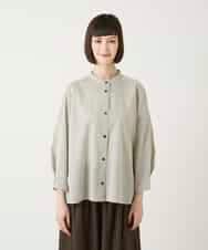 RBBGE28260 HIROKO BIS(ヒロコ ビス) ストライプリネンタッチブラウス ベージュ