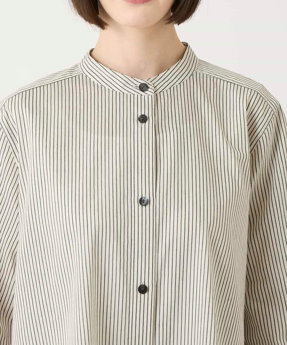 RBBGE28260 HIROKO BIS(ヒロコ ビス) ストライプリネンタッチブラウス ベージュ