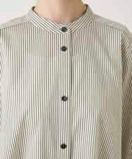 RBBGE28260 HIROKO BIS(ヒロコ ビス) ストライプリネンタッチブラウス ベージュ