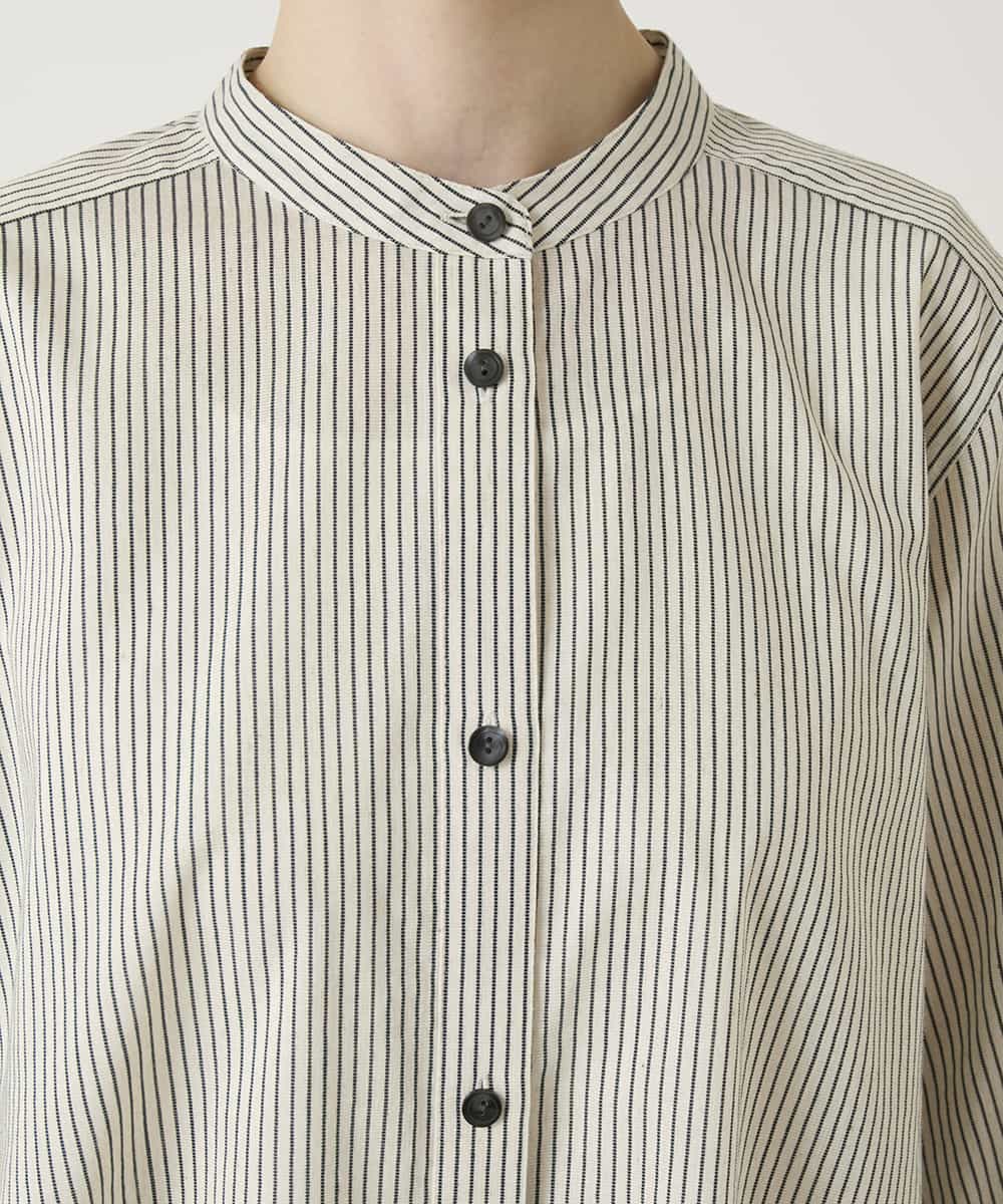RBBGE28260 HIROKO BIS(ヒロコ ビス) ストライプリネンタッチブラウス ベージュ