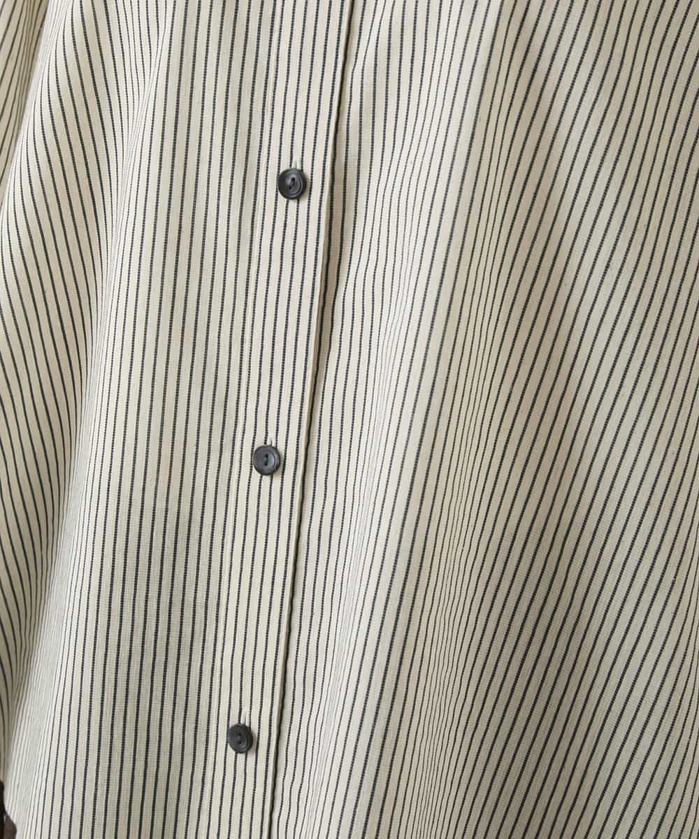 RBBGE28260 HIROKO BIS(ヒロコ ビス) ストライプリネンタッチブラウス ベージュ