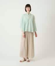 RBBGE28260 HIROKO BIS(ヒロコ ビス) ストライプリネンタッチブラウス ベージュ