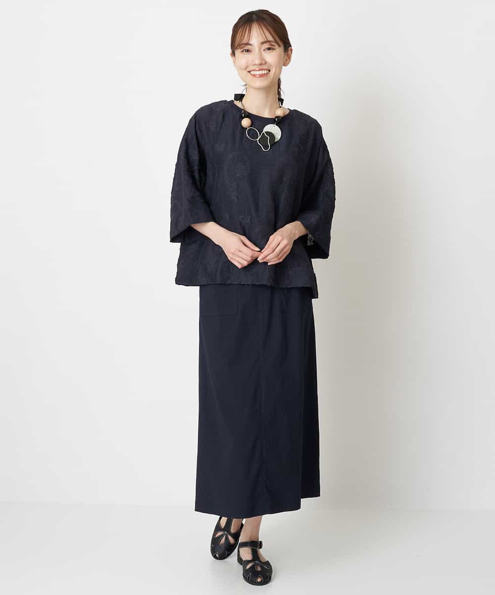 RBBGS15230 HIROKO BIS(ヒロコ ビス) 【洗える】インナー付きワイドシルエットプルオーバー イエロー