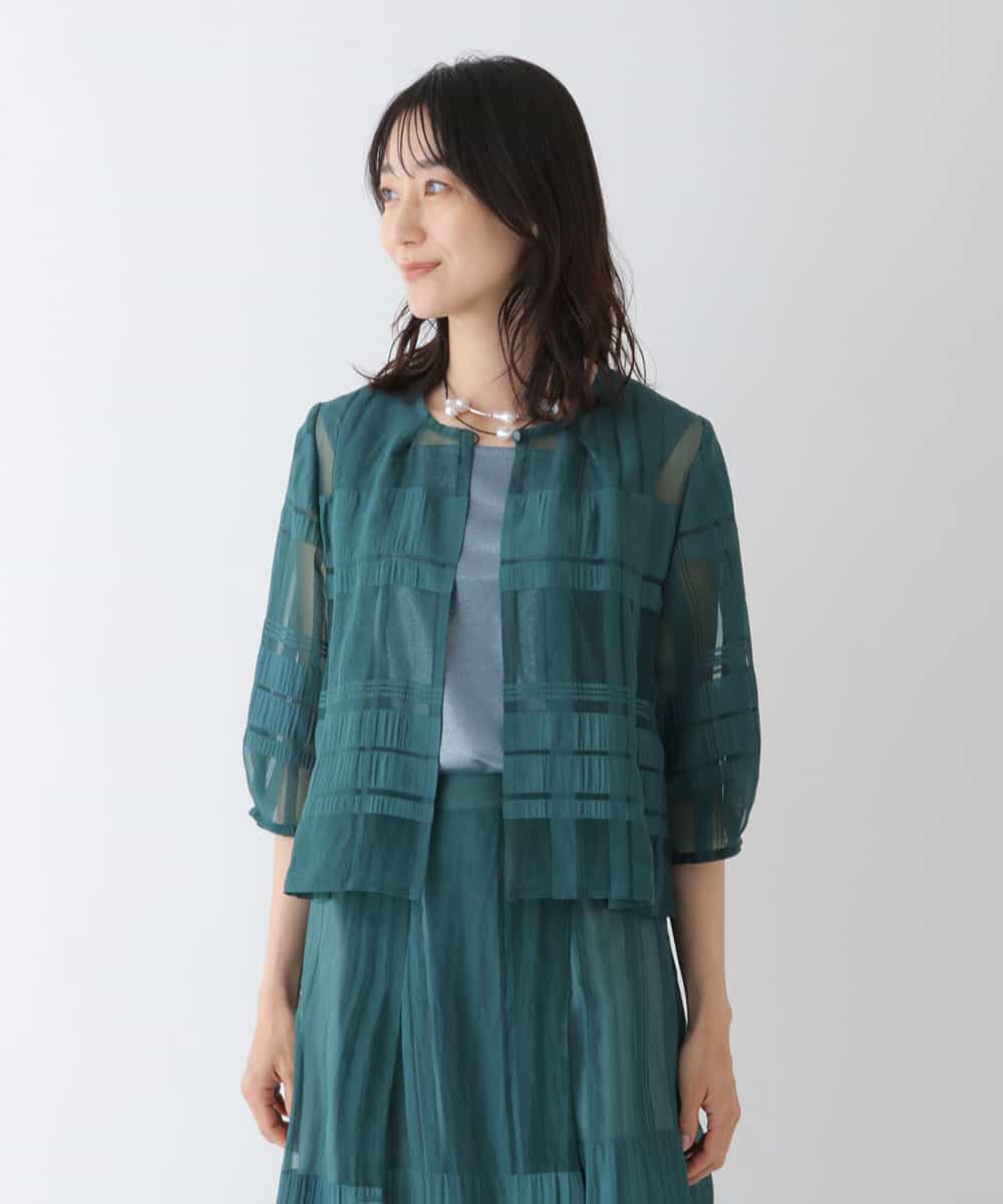 RBBGT11330 HIROKO BIS チェックジャカードシアージャケット