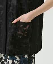 RBBHE01290 HIROKO BIS(ヒロコ ビス) 【先行予約】オーガンジー刺繍デザインジレ ブラック
