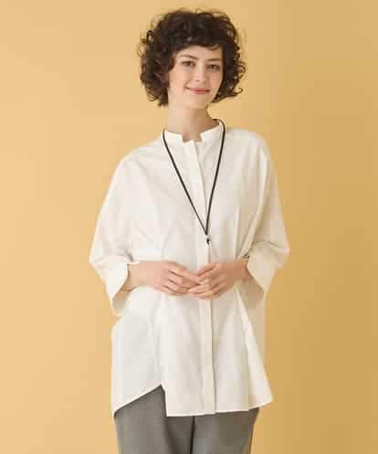 RBBIW13260  バンドカラータックデザインシャツ /洗濯機で洗える