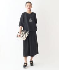 RBBIW40270 HIROKO BIS(ヒロコ ビス) ふくれジャカードプリーツジョイントブラウス /洗える グリーン