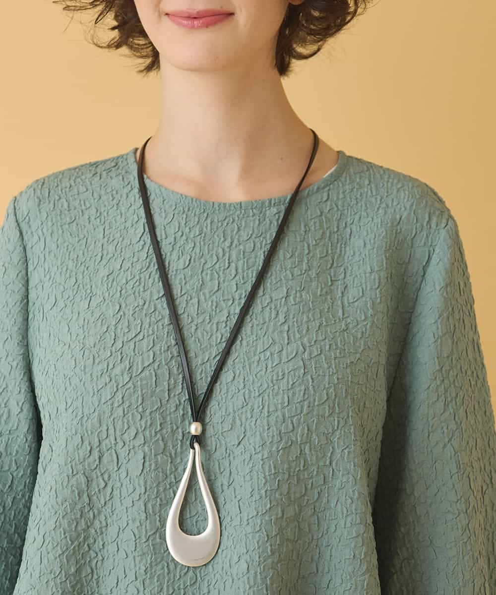 RBBIW41290 HIROKO BIS(ヒロコ ビス) ふくれジャカードプリーツジョイントチュニック /洗える グリーン