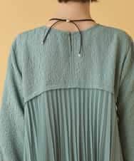 RBBIW41290 HIROKO BIS(ヒロコ ビス) ふくれジャカードプリーツジョイントチュニック /洗える グリーン