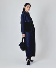 RBBJD01290 HIROKO BIS(ヒロコ ビス) デニムライクツイルシアードッキングブラウス ネイビー