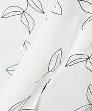 RBBJS10260 HIROKO BIS(ヒロコ ビス) 【洗える】リーフ&フラワーデザインプリントシャツ ホワイト