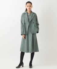 RBEAB41460 HIROKO BIS(ヒロコ ビス) ファンシーヘリンボーンドッキングワンピース グリーン