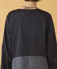 RBEAB41460 HIROKO BIS(ヒロコ ビス) ファンシーヘリンボーンドッキングワンピース ネイビー