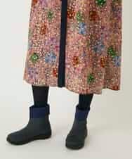 RBEAE40450 HIROKO BIS(ヒロコ ビス) 幾何フラワーアートプリントワンピース ブラウン