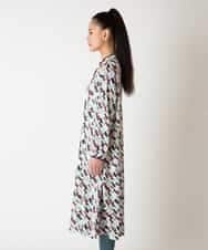 RBEAF10430 HIROKO BIS(ヒロコ ビス) ペイント柄タックフレアワンピース /洗濯機で洗える アイボリー