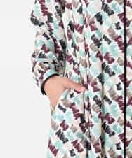 RBEAF10430 HIROKO BIS(ヒロコ ビス) ペイント柄タックフレアワンピース /洗濯機で洗える アイボリー