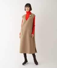 RBEAV02430 HIROKO BIS(ヒロコ ビス) ウールリバージャンパースカート グレー