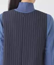 RBEDD03390 HIROKO BIS(ヒロコ ビス) ピンストライプフレアジャンパースカート ネイビー