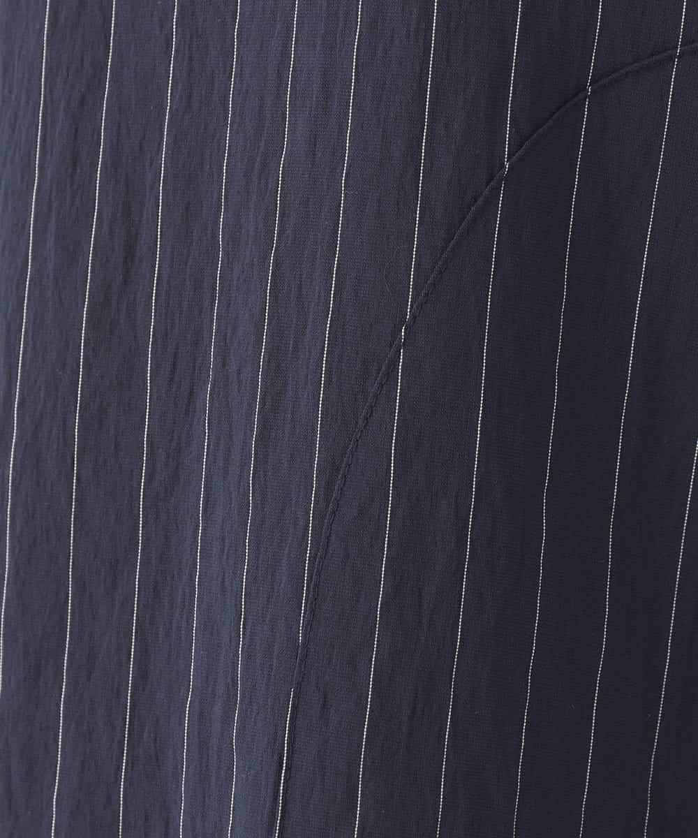 RBEDD03390 HIROKO BIS(ヒロコ ビス) ピンストライプフレアジャンパースカート ネイビー