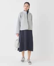 RBEDD03390 HIROKO BIS(ヒロコ ビス) ピンストライプフレアジャンパースカート ネイビー