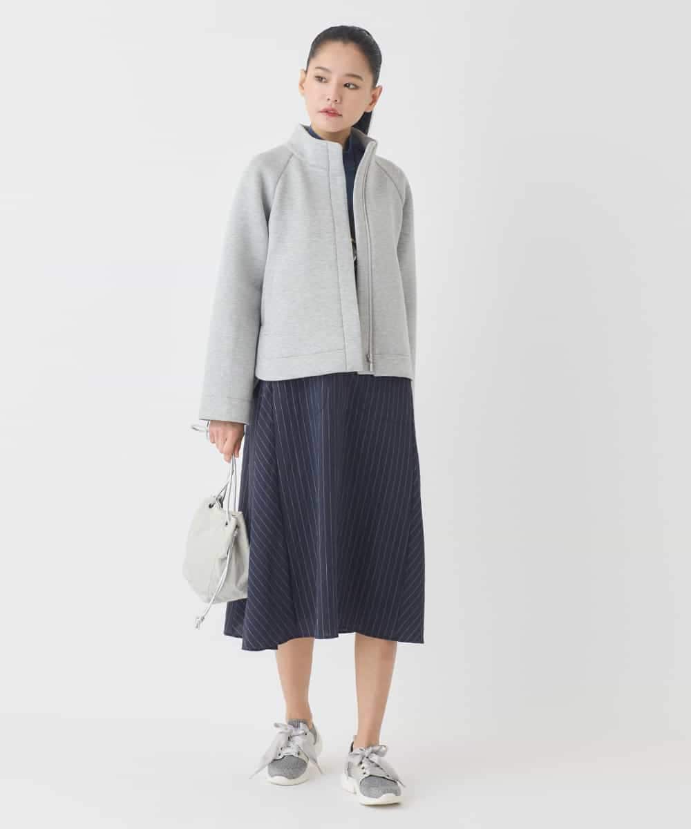 RBEDD03390 HIROKO BIS(ヒロコ ビス) ピンストライプフレアジャンパースカート ネイビー