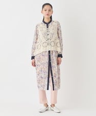 RBEDD07490 HIROKO BIS(ヒロコ ビス) アイリスモチーフタックワンピース アイボリー