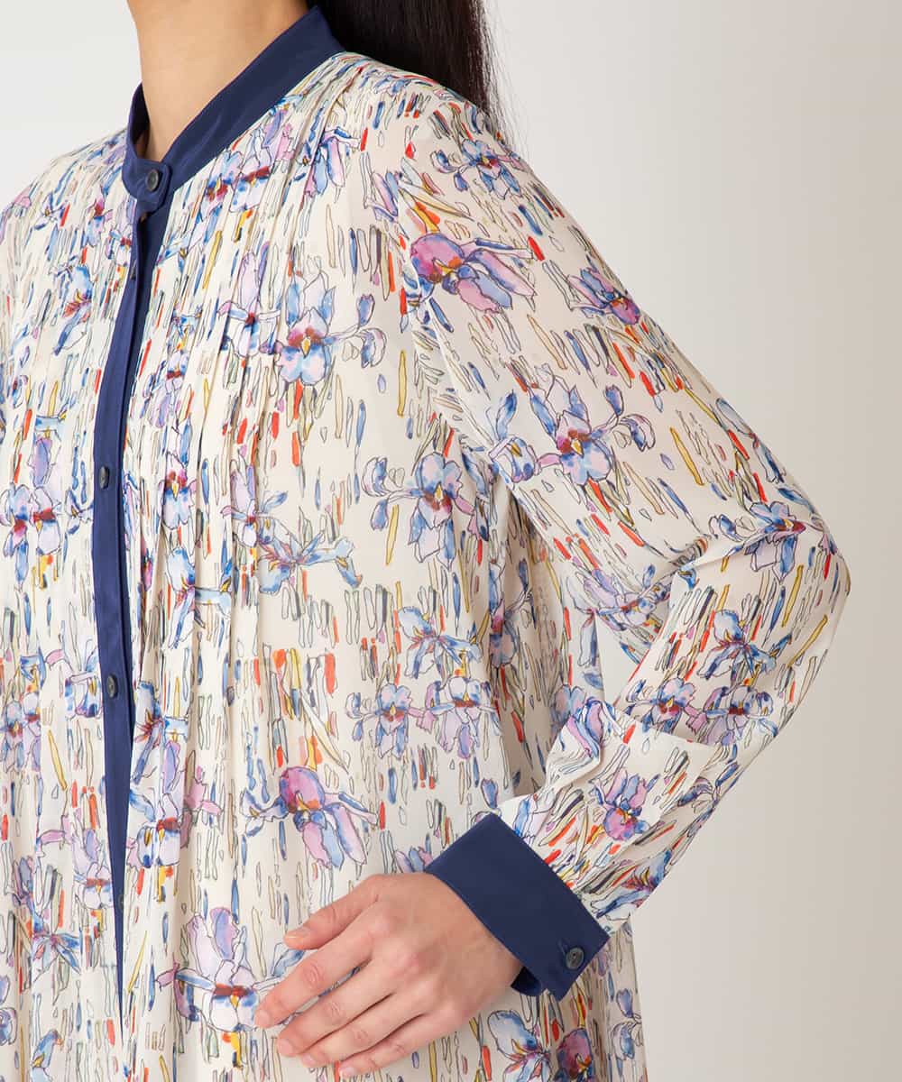 RBEDD07490 HIROKO BIS(ヒロコ ビス) 【先行予約】アイリスモチーフタックワンピース アイボリー