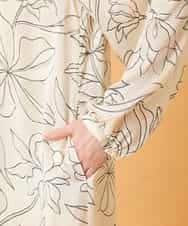 RBEED56490 HIROKO BIS(ヒロコ ビス) ボタニカルモチーフピンタックドレス アイボリー