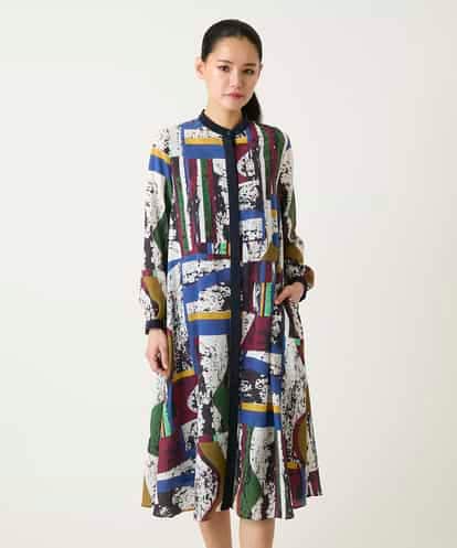 RBEFD20430 HIROKO BIS アートパネルデザインプリントワンピース