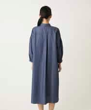 RBEFD41330 HIROKO BIS(ヒロコ ビス) ピンタックデザインダンガリーワンピース ネイビー