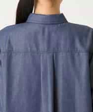 RBEFD41330 HIROKO BIS(ヒロコ ビス) ピンタックデザインダンガリーワンピース ネイビー