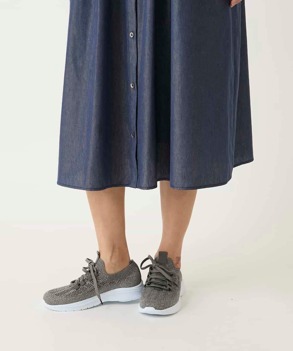 RBEFD41330 HIROKO BIS(ヒロコ ビス) ピンタックデザインダンガリーワンピース ネイビー