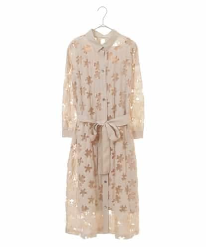RBEFJ03360 HIROKO BIS 雑誌掲載商品【洗える】チュールレイヤードカットワークワンピース