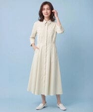 RBEFW07370 HIROKO BIS(ヒロコ ビス) パッチポケットデザインワンピース /洗える アイボリー