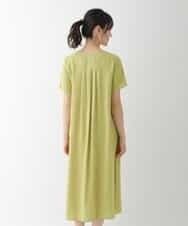 RBEGT03360 HIROKO BIS(ヒロコ ビス) 【洗濯機で洗える】ドライタッチAラインワンピース イエロー