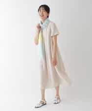 RBEGT03360 HIROKO BIS(ヒロコ ビス) 【洗濯機で洗える】ドライタッチAラインワンピース ベージュ