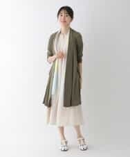 RBEGT03360 HIROKO BIS(ヒロコ ビス) 【洗濯機で洗える】ドライタッチAラインワンピース ベージュ