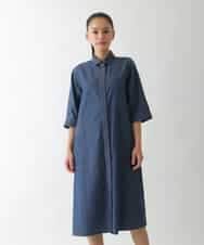 RBEJB02360 HIROKO BIS(ヒロコ ビス) ステッチポイントデニムワンピース ネイビー