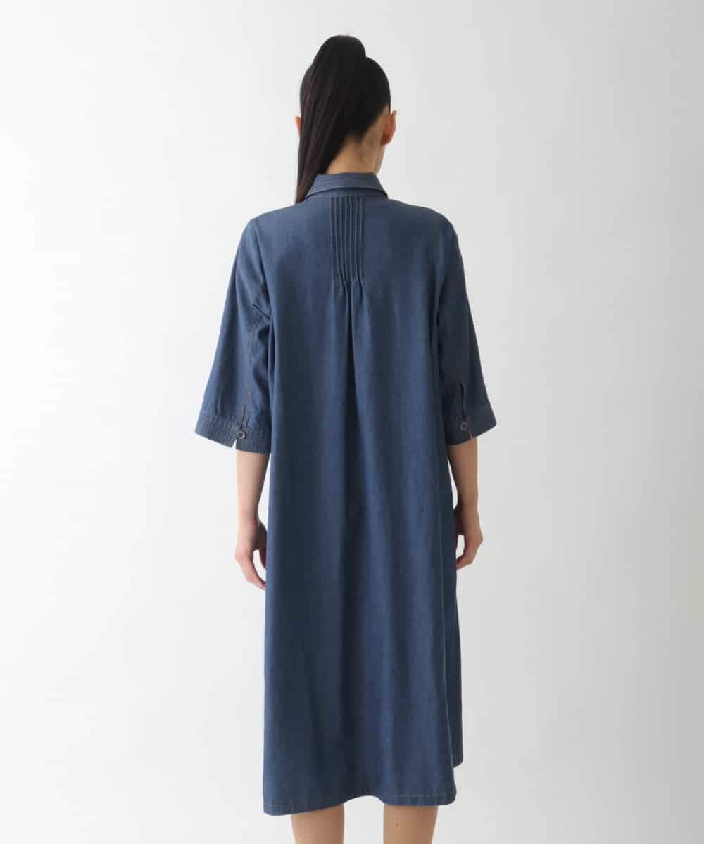 RBEJB02360 HIROKO BIS(ヒロコ ビス) ステッチポイントデニムワンピース ネイビー