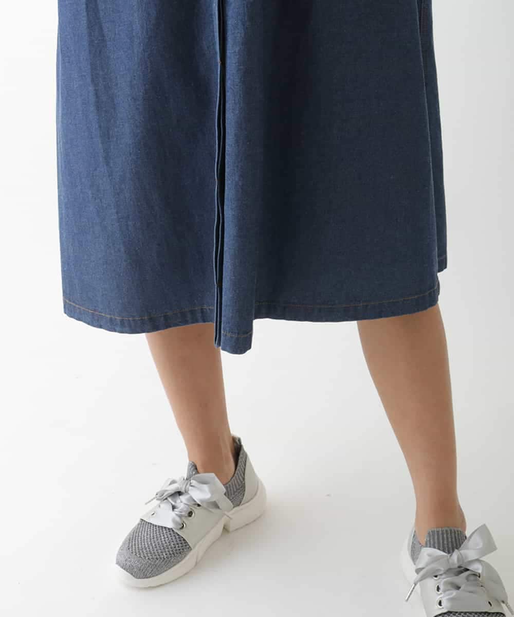 RBEJB02360 HIROKO BIS(ヒロコ ビス) ステッチポイントデニムワンピース ネイビー