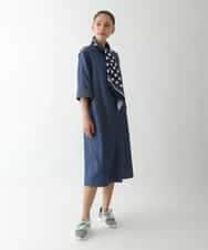 RBEJB02360 HIROKO BIS(ヒロコ ビス) ステッチポイントデニムワンピース ネイビー