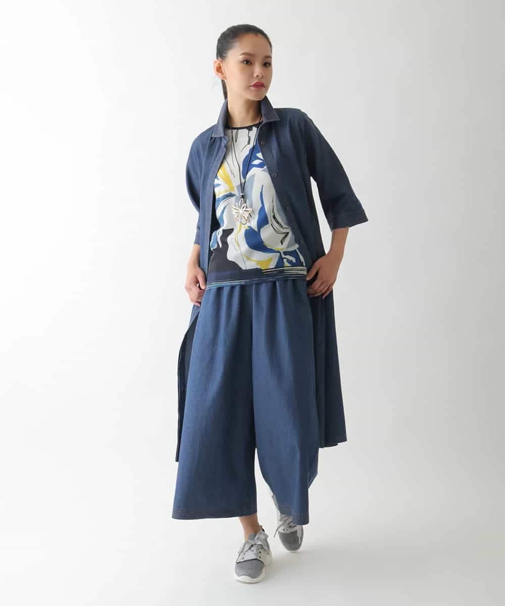 RBEJB02360 HIROKO BIS(ヒロコ ビス) ステッチポイントデニムワンピース ネイビー