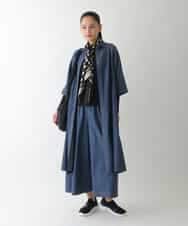 RBEJB02360 HIROKO BIS(ヒロコ ビス) ステッチポイントデニムワンピース ネイビー