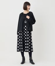RBELB42490 HIROKO BIS(ヒロコ ビス) ドット柄カットジャカードワンピース ブラック