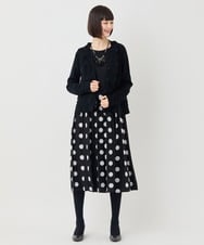 RBELB42490 HIROKO BIS(ヒロコ ビス) ドット柄カットジャカードワンピース ブラック