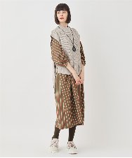 RBELB50460 HIROKO BIS(ヒロコ ビス) ストライプシャツワンピース アイボリー