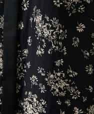 RBELE30490 HIROKO BIS(ヒロコ ビス) 小付きフラワー柄シャツワンピース /洗える ブラック